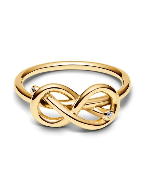 Anillo de infinito Pandora Moments de plata P 925 zirconia cúbica con acabado baño de oro