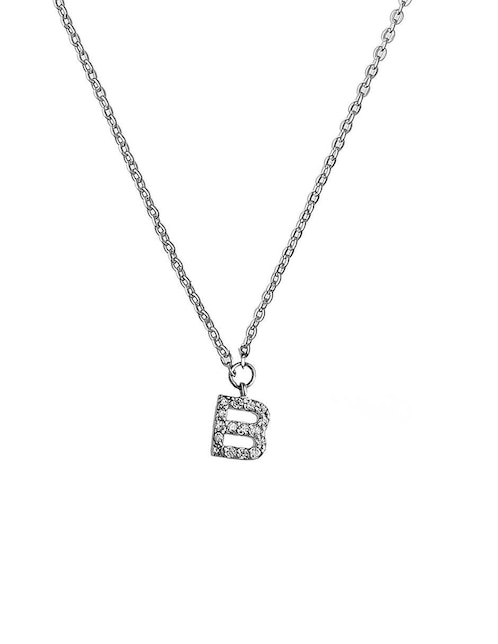 Collar de letra b de plata P 925 1