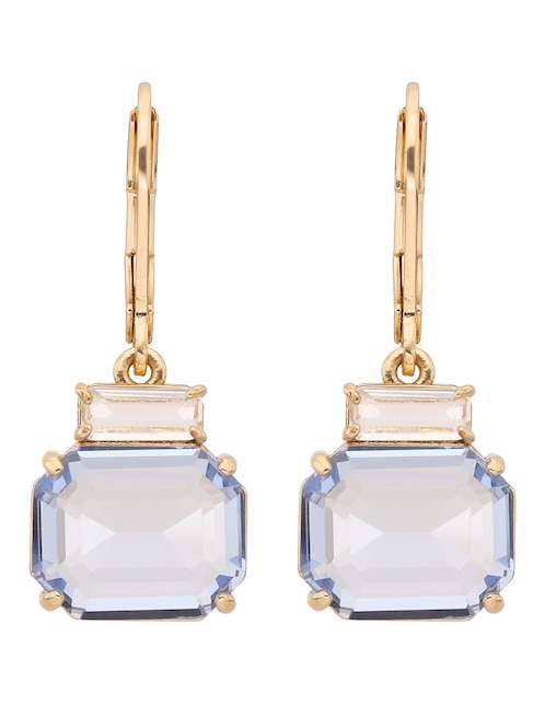 Aretes de rectángulo Lauren Ralph Lauren con acabado brillante cristal