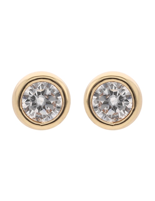Aretes de círculo Lauren Ralph Lauren con acabado brillante cristal
