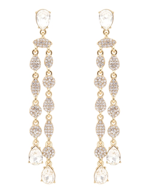 Aretes Ivory Runway con acabado pavé cristal 1