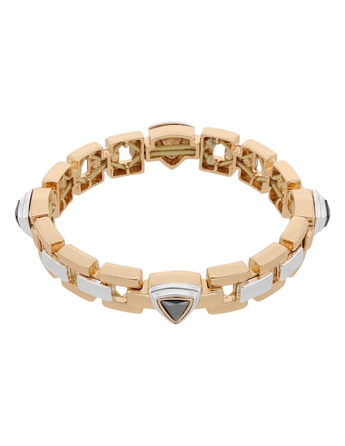 Pulsera Nine West Tritone Emblems con acabado brillante