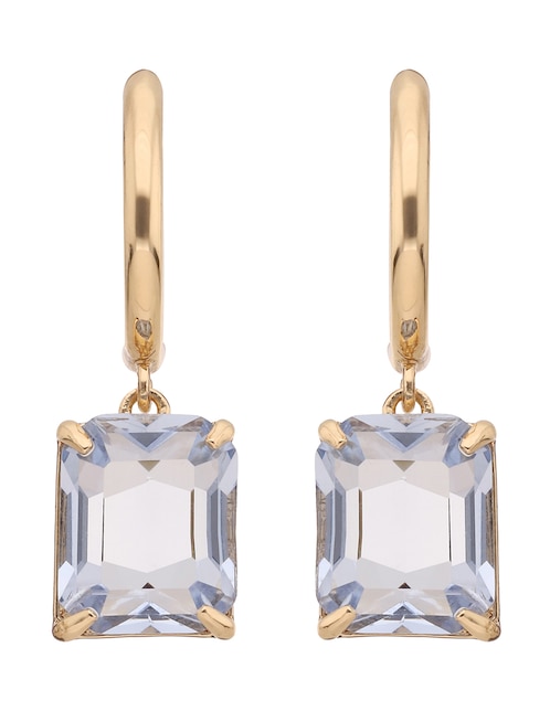 Aretes de rectángulo con acabado brillante cristal