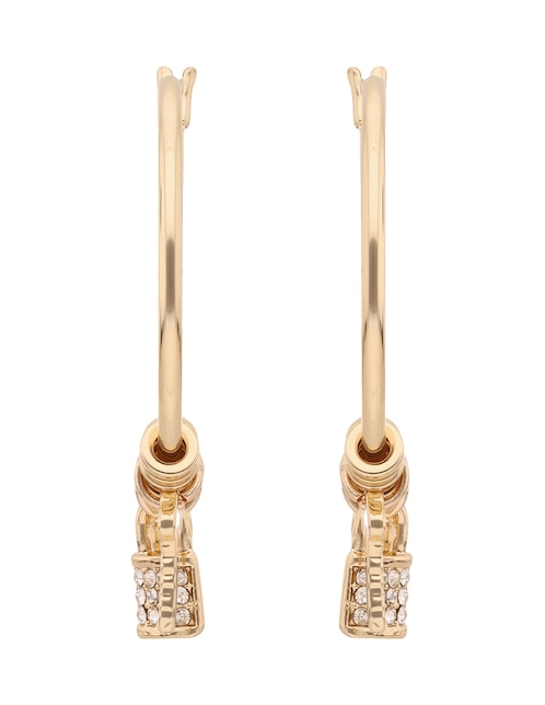 Arracadas Nine West Love Charms con acabado brillante