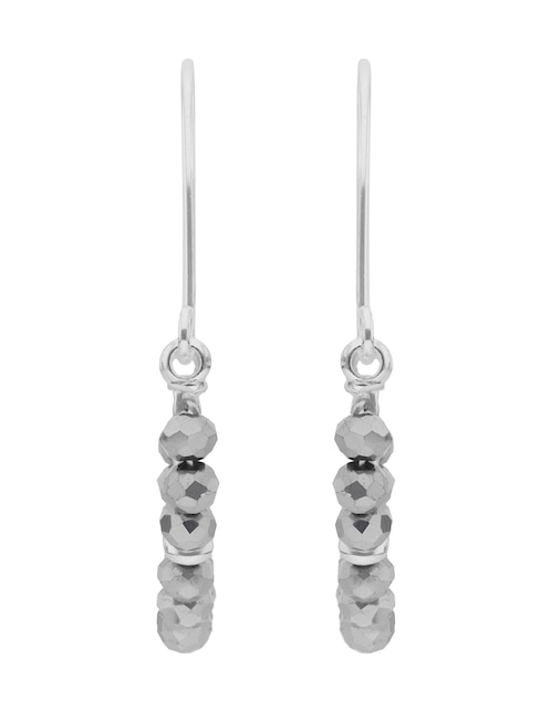 Aretes Nine West Stormy Beads con acabado brillante