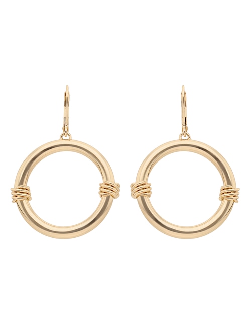 Aretes de círculo con acabado brillante 1