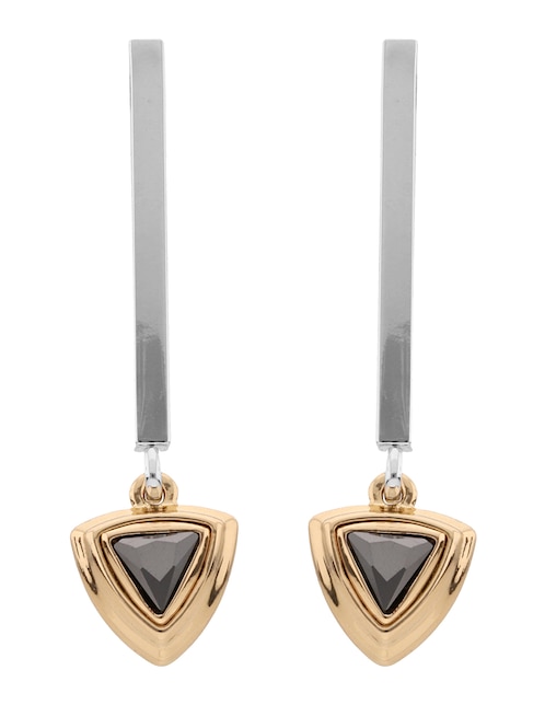 Aretes triangulares Nine West Tritone Emblems con acabado brillante