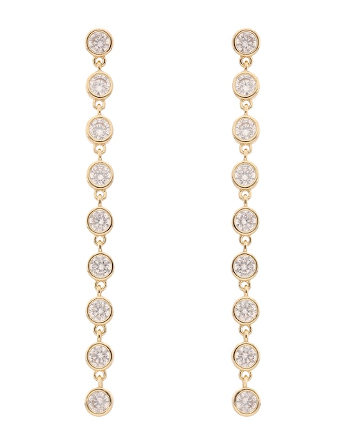 Aretes de círculo Lauren Ralph Lauren con acabado brillante cristal