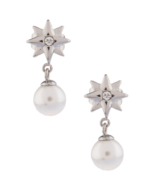 Aretes de estrella Brosway Chra con acabado brillante perla