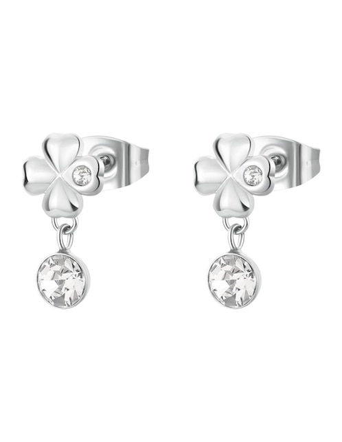 Aretes de trébol Brosway Chakra con acabado brillante cristal