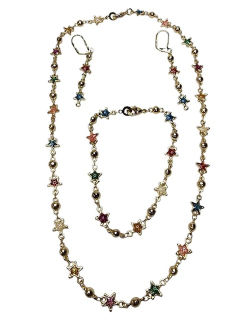 Aretes, collar y pulsera de estrella Limerence by Claudia Herrera Galaxia