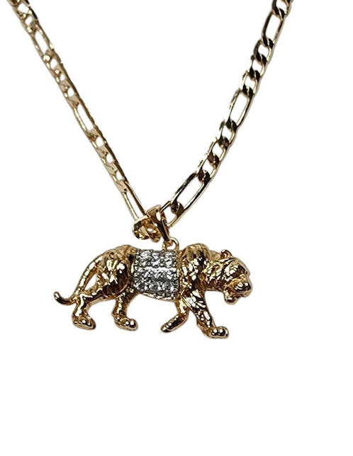Collar de tigre Limerence By Claudia Herrera Felinos de oro laminado 14 K