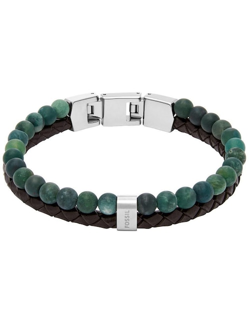 Pulsera Fossil con zirconia Beads