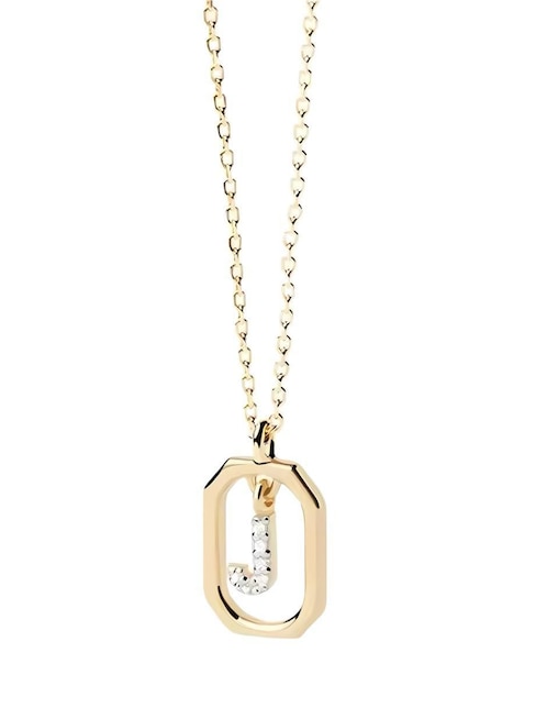 Collar de letra j Mink de plata P 925
