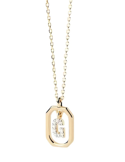 Collar de letra g Mink de plata P 925