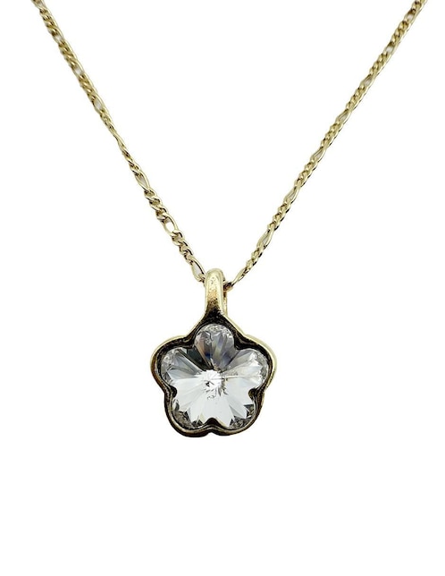 Collar de flor Moon de oro laminado 10 K
