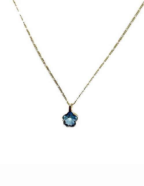 Collar de flor Moon de oro laminado 10 K