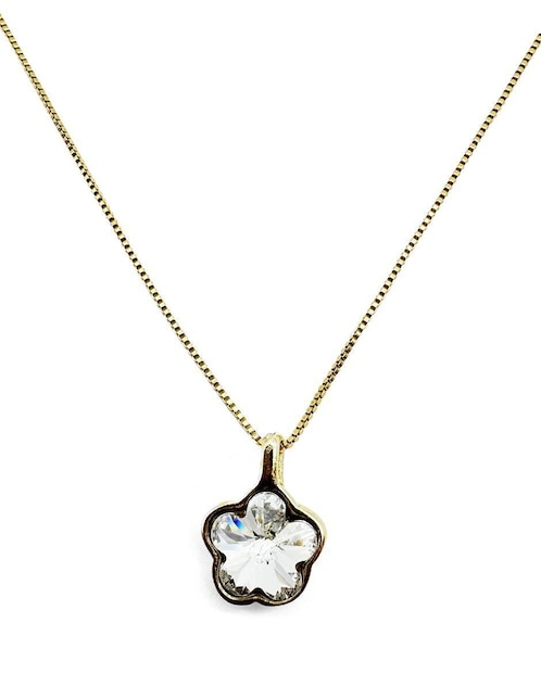 Collar de flor Moon de oro laminado 10 K