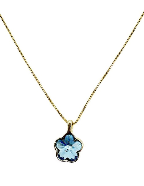 Collar de flor Moon de oro laminado 10 K