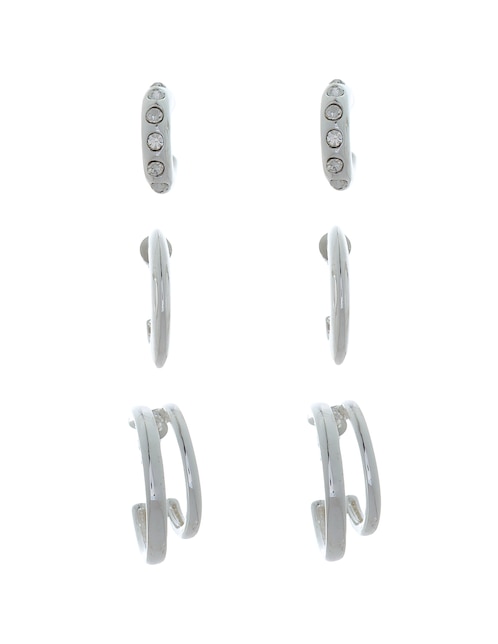 Set de aretes Timeless Trios con acabado brillante 1