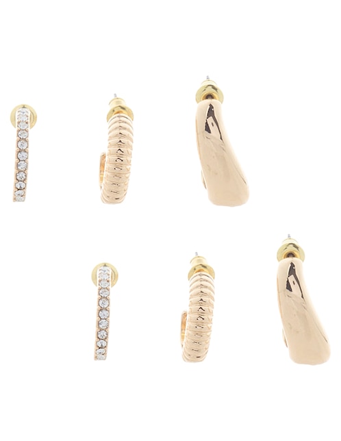 Set de aretes Timeless Trios con acabado brillante 1