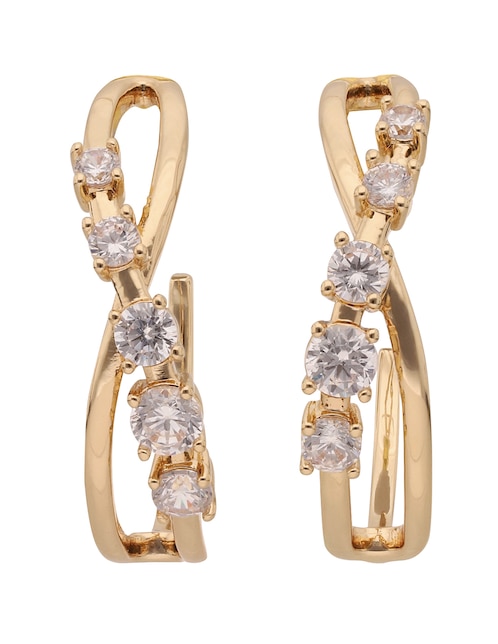 Arracadas Anne Klein Glimmering Ears con acabado brillante cristal