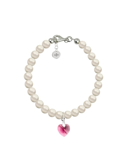 Pulsera de plata con perla de cristal p 925 Éclair 1