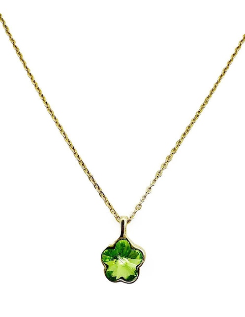 Collar de flor Moon de oro laminado 10 K