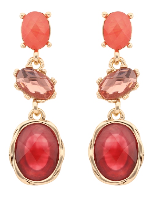 Aretes de círculo Napier con acabado brillante