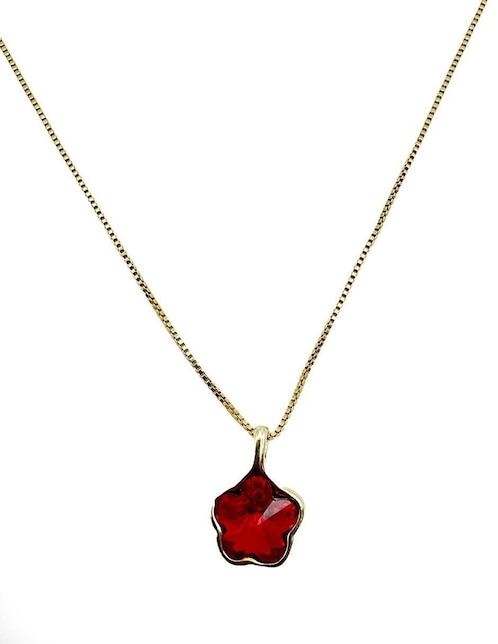 Collar de flor Moon de oro laminado 10 K