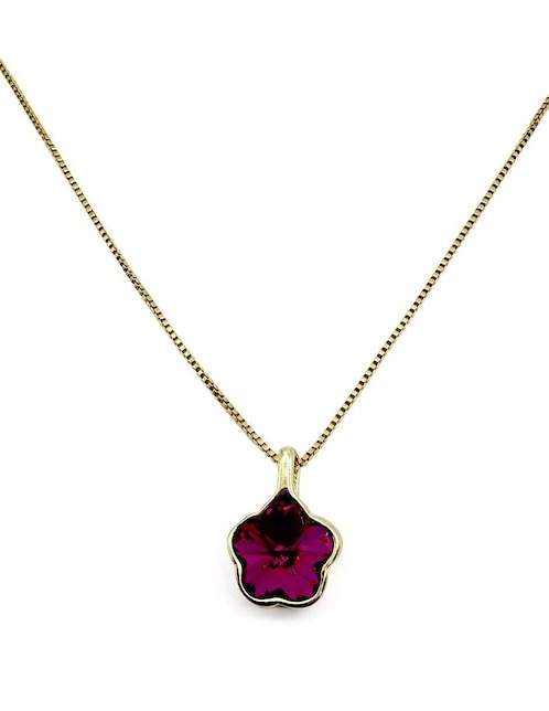 Collar de flor Moon de oro laminado 10 K