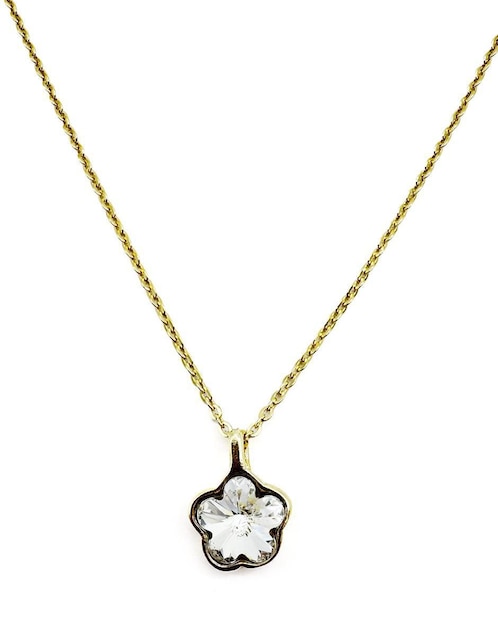Collar de flor Moon de oro laminado 10 K