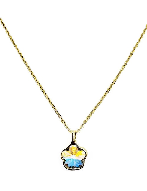 Collar de flor Moon de oro laminado 10 K
