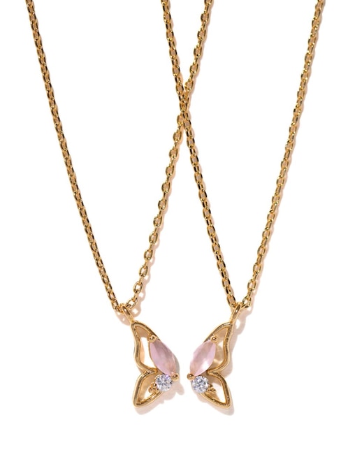 Set collar de mariposa Garden 18 K 1