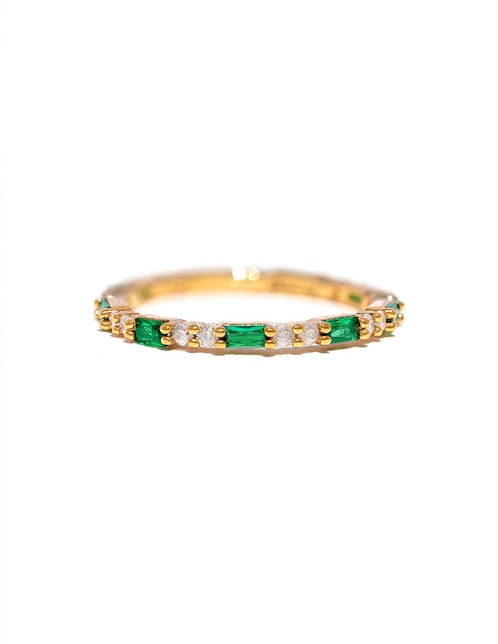 Anillo Girls Crew Harry Potter Slytherin House zirconia cúbica chapa de oro