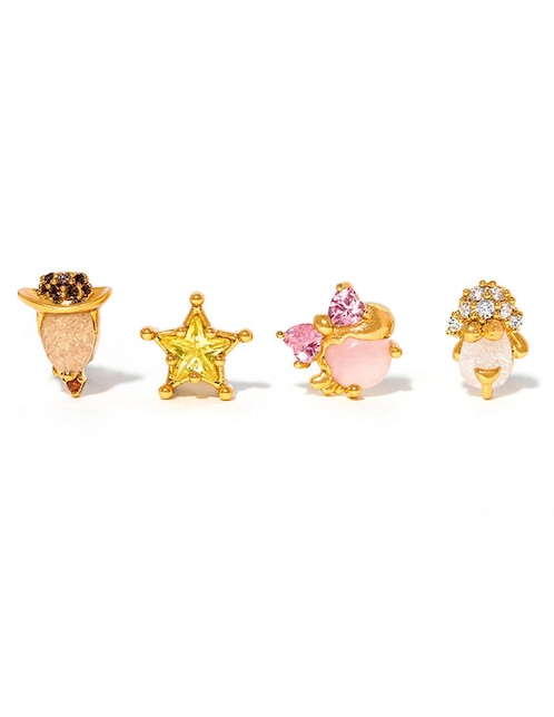 Set ear cuff Toy Story Girls Crew Disney 18 k con acabado chapa de oro zirconia cúbica