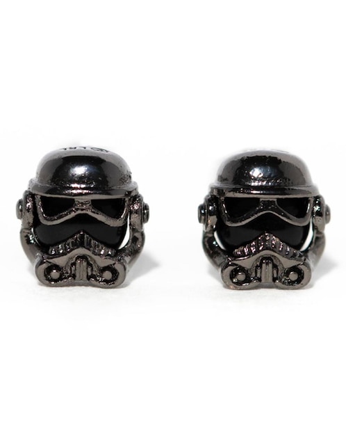Aretes cortos Stormtrooper Star Wars con acabado chapa de bronce 1