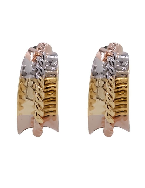 Aretes Oro Angelus con acabado brillante
