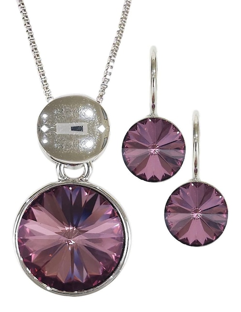 Aretes y collar Og cristal