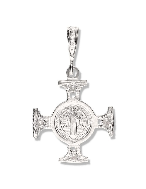 Medalla de cruz Vanguardia Joyera san benito de plata P 925