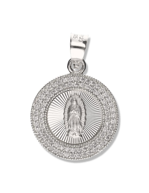 Medalla redonda Vanguardia Joyera virgen de guadalupe de plata P 925