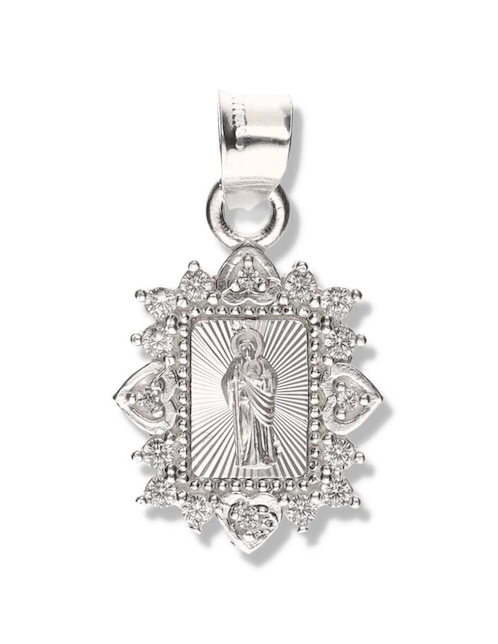 Medalla cuadrada Vanguardia Joyera san judas tadeo de plata P 925