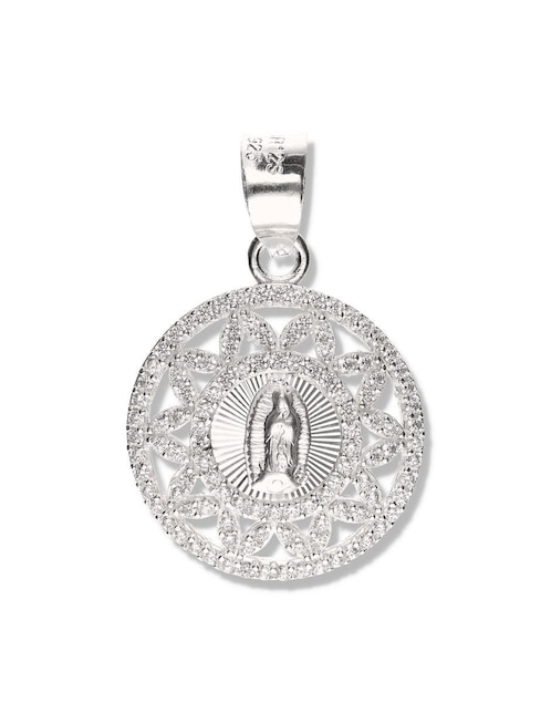 Medalla redonda Vanguardia Joyera virgen de guadalupe de plata P 925