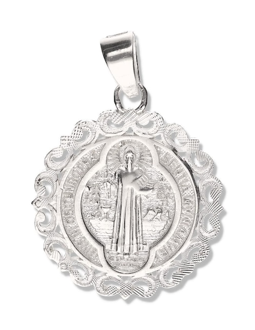 Medalla redonda Vanguardia Joyera san benito de plata P 925