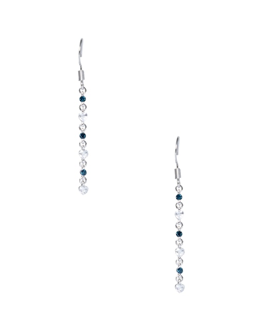 Aretes de corazón Mossimo con acabado baño rodio cristal