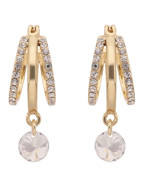 Aretes circulares Dkny Jade con acabado pavé cristal