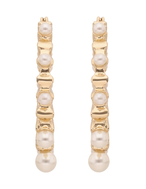 Arracadas Anne Klein Coastal Charms con acabado brillante perla