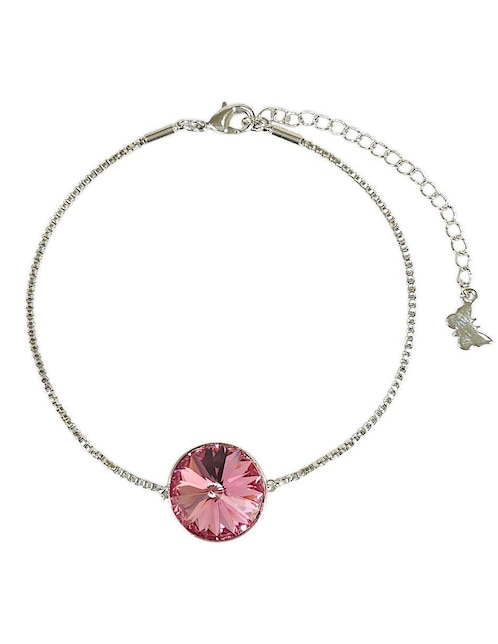 Pulsera Og con acabado baño rodio