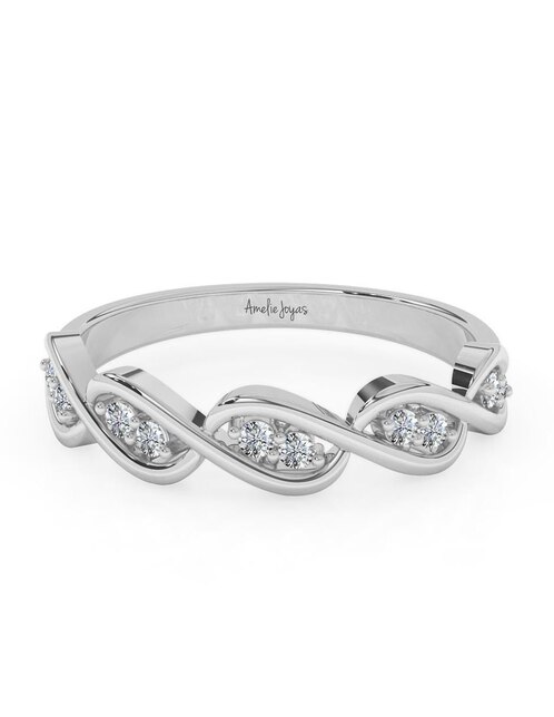 Anillo 14 k de oro zirconia pulido 1