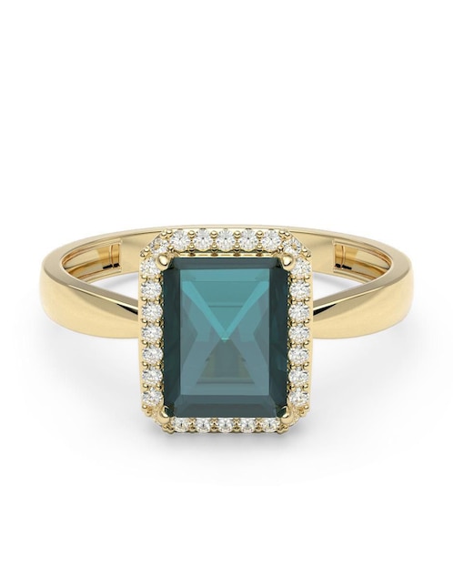 Anillo "de (si aplica)" octagonal amelie joyas sin coleccion no aplica 10 k "de" oro zirconia pulido